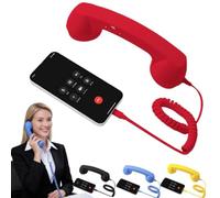 Bluetooth Retro Telephone Handset Receiver with Microphone - Ideal for Mobile Calls and Video Conferences