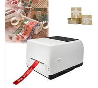 Bluetooth Satin Ribbon Label Printer, Lanyard & Textile Hot-Stamping Fabric Label Printer, 300DPI Thermal Transfer Printer for Apparel, Jewelry & E-commerce Packaging.(Desktop Version)