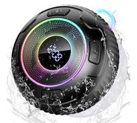 Bluetooth Shower Speaker, 2025 Portable Speaker Bluetooth 5.3 with HD Deep Bass, Built-In Mic, Mini Wireless Speaker IP7 Waterproof with Suction Cup LED Display, RGB Lights for Outdoor Bathroom, Party
