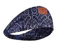 Bluetooth Sleep Headband Headphones Wireless Music Headband with Built-in Mic for Sleeping, Sports, Travel Bluetooth 5.0, Washable, Ultra-Soft Fabric 10H Playtime for Men & Women (Bohemian Blue)