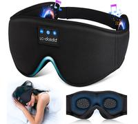Bluetooth Sleep Mask Headphones 3D Deep Eye Mask with Headphones,Can Play 14 Hours Breathable 100% Blackout Sleeping