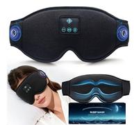 Bluetooth Sleep Mask Headphones, 3D Eye Mask with Headphone, Total Blackout, Breathable & Comfortable, Long Battery Life, Sleep Headphones for Travel, Nap, Shift Work & Sleeping