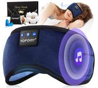 Bluetooth Sleep Mask Headphones, TOPOINT Wireless 3D Eye Mask with Bluetooth Headphones Eye Mask for Sleeping,Upgraded Breathability Sleeping Earphones for Travel/Nap/Yoga/Meditation/Relaxation