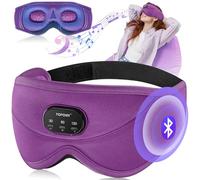 Bluetooth Sleep Mask Headphones, TOPOINT Wireless 3D Eye Mask with Bluetooth Headphones Eye Mask for Sleeping,Upgraded Auto-Off Timer Breathability Sleeping Earphones for Travel/Nap/Yoga/Meditation