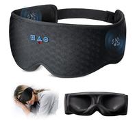 Bluetooth Sleep Mask with Wireless Headphones: 3D Zero Pressure, 100% Blackout, Detachable Headband - Bluetooth 5.4 Music Sleep Aid with HD Speakers for Travel