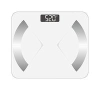 Bluetooth Smart Body Fat Scale with iOS/Android App - Digital Body Bathroom Scale for Body Weight, Body Fat, Water, Muscle Mass, BMR, Bone Mass and Visceral Fat, 400 lbs, White