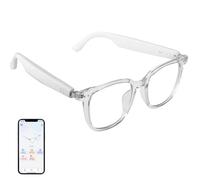 Bluetooth Smart Glasses for Women, AI Translation Glasses Supports 110+ Languages, Build in Mic Speakers, Color Change Lenses Transparent Frame with Polarized UV Protection for Travel & Business