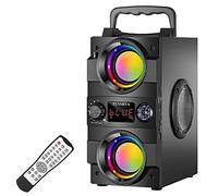 Bluetooth Speaker, 40W Portable Wireless Stereo Speakers with Rich Bass, Built-in 8000mAh Battery and Double Subwoofer, Supports FM Radio