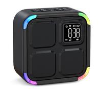 Bluetooth Speaker Alarm Clock with Lights, Rechargeable White Noise Machine | 30 Soothing Sounds, Sleep Timer, Loud Digital Bedside Clock, Cool Gifts for 10+ Year Old Boys Girls Teens Kids Adults Bedroom