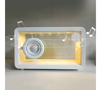 Bluetooth Speaker, HiFi Sound, 5 Modes, RGB Ambient Light, AUX Input, Transparent Design for Living Spaces