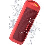 Bluetooth Speaker, IPX5 Waterproof Speaker with HD Sound, Up to 24H Playtime, TWS Pairing, BT5.3, Portable Wireless Speakers for Home/Party/Outdoor/Beach, Electronic Gadgets, Birthday Gift (Red)