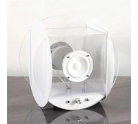 Bluetooth Speaker, Portable Round Design with Transparent Acoustic Chamber, Supports Bluetooth/USB/AUX Playback for Office, Cafes, and Home Use