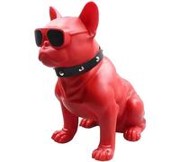 Bluetooth Speaker Portable Wireless French Bulldog Bluetooth Speaker, Multifunctional Cartoon Dog Fall Prevention Speaker, Friends Child Teacher Birthday (Color : Red)