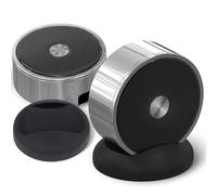 Bluetooth Speaker Set: Wireless Stereo Dual Pairing Portable Twin TWS System With Big Rich Bass Hi-Fi Multi-Room Indoor Outdoor Use Home Deck Pool Work Travel Party Camping Gift Decor Idea (Chrome)