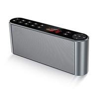 Bluetooth Speaker, Wireless Portable Speaker with Dual Drivers, FM Radio Stereo, HD Sound, Built-in Microphone, Enhanced Bass - High Definition Audio MP3 Players