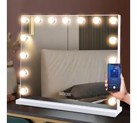 Bluetooth Speakers 15-Dimmable LED USB Charging Wall-Mounted Hollywood Vanity Mirror 58x46cm Hollywood Mirror White One Size