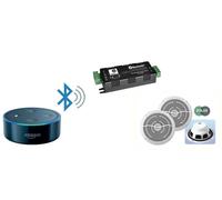 Bluetooth Stereo Amplifier & Speaker Kit for Caravan with Amazon Alexa Echo Dot