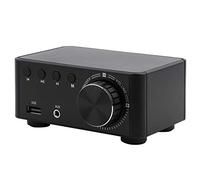 Bluetooth Stereo Audio Amplifier, HiFi Class D Integrated Receiver with Bluetooth 5.0 Bass and Treble Control 50W x 2 Power for Home Speakers Black 1 Pack