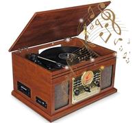 Bluetooth Stereo System with Dual Speakers, USB, AUX, and FM/AM Radio for Classic Music