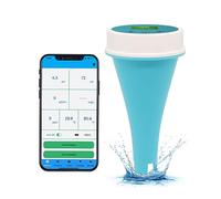 Bluetooth Swimming Pool Water Tester 6-in-1 EC/Salinity/pH/ORP/Temperature/Chlorine Meter, Wireless Floating Smart Pool Monitor Water Tester for Pools, Hot Tubs, & Swim Spas