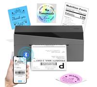 Bluetooth Thermal Printer Compatible with Android & iOS - Inkless Postage Printing Machine for Shipping Labels 4x6, Amazon Returns, Vinted and Small Parcels