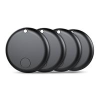 Bluetooth Tracker 4Pack (Black), Smart Tag Item Finders, Compatible with Apple Find My APP (iOS Only), Replaceable Battery, Waterproof, for Key, Luggage, Backpack, Pet