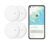 Bluetooth Tracker Tag for Android - Smart Tag 4 Pack Compatible with Google Find My, Find Hub(Android Only), Tracker Devices, Item Finder for Key Luggage Suitcase Wallet Bike, Replaceable Battery
