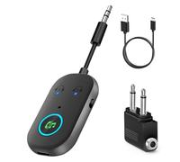 Bluetooth Transmitter Receiver, Bluetooth 5.3 Adapter 2 in 1 Blue Tooth Transmitter Jack, Blue Tooth Splitter for 2 Headphones such as Airpods, Bluetoo th Adapter Jack 3.5 for Headphones, Car, Audio