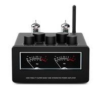 Bluetooth Tube Amplifier, 2 Channel HiFi Stereo Class D Power Amplifier, 300W x2, with VU Meter, Bass Treble, Bluetooth 5.1/RCA/AUX inputs, 32V5A Power Supply, for Home Theater