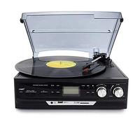 Bluetooth Turntable, Vintage Multi-function Tape Radio Player, Stereo with Superior Sound, FM Radio & Streaming, Perfect for Music Lovers and Collectors