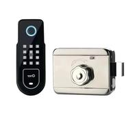 Bluetooth Tuya App Fingerprint Smart Door Lock Gate Password Card Rim Bolt Lock Electronic Door Lock(Single-Finger)