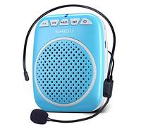 Bluetooth Voice Amplifier with Wired Microphone Headset,5W 1200mAh Portable Rechargeable Lithium Battery PA system Loud Speaker for Teachers, Coaches, Presentations, Tour Guides, Custumes, Promoters