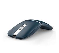 Bluetooth Wireless Arc Travel Mouse, Dual Model (2.4G+BT5.1) Rotating Foldable Mouse for Microsoft, Rechargeable Slim Portable Mice for Laptop, Notebook, PC, MacBook, Chromebook - Sapphire Blue