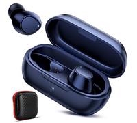 Bluetooth Wireless Ear buds for iPhone 17 16 15 14 Sasmung S25 FE A16 A17 Android Dynamic Driver Hifi Bass Stereo Headphone Ultra Soft Earbuds In-Ear Noise Canceling Comfortable Earphone Midnight Blue