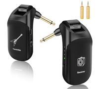 Bluetooth Wireless Guitar System: Upgraded UHF Wireless Transmitter Receiver for Guitar Bass Violin Keyboard Stereo and Mono 6.35 & 3.5mm 2 in 1 Plug