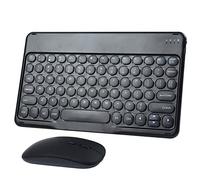 Bluetooth Wireless Keyboard and Mouse Combo-Rechargeable Mini Cute Typewriter Wireless Mouse and Keyboard-Portable Retro Ultra-Slim Keyboard Mouse Set for iOS Windows Android PC Smartphone Laptop