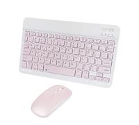 Bluetooth Wireless Keyboard and Mouse Combo,Ultra-Slim Ergonomic Small Rechargeable Bluetooth Keyboard Mouse Set for Apple iPad iPhone Samsung Tablet Phone Android PC Computer Mac Smartphone(Pink)