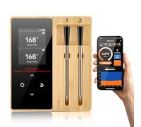 Bluetooth Wireless Meat Thermometer with Unlimited Range | IP67 Waterproof Dual-Probe, Smart APP Monitoring for BBQ, Grill, Oven & Air Fryer | High Precision Cooking Thermometer