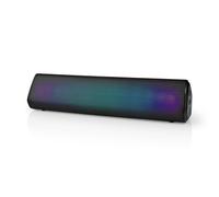 NEDIS Bluetooth® Speaker | Max. Battery Playtime: 6 Hours | Table Design | 18 W | Stereo | Built-in Microphone | Linkable | Black