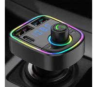 Bluetooths FM Transmitter for Car | PD 20W & QC 3.0 12V Fast Charging | Wireless Radio Hands Free Calling | Dual USB and 1 Type C | Support USB/Micro SD/TF | Truck, Travel, Cars Driving