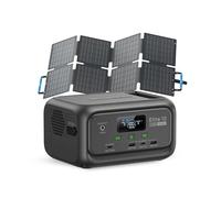BLUETTI 128Wh Mini Power Station Elite 10 with 60W Solar Panel | Solar Generator with 200W AC Outlet, Palm-Size Portable Power for Camping, Outages, and UPS Backup