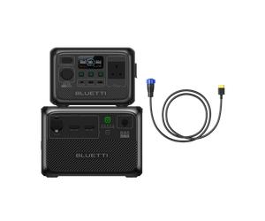 BLUETTI AC2A Portable Power Station | 300W 204Wh - AC2 B80+P120D-XT60 | 300W 1010Wh Power Kit | Free Connection Cable