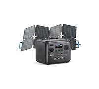 BLUETTI AC50B Portable Power Station with 60W Solar Panel, 448Wh LiFePO4 Battery with 2 700W AC Outputs (1050W Peak), Solar Generator for Camping