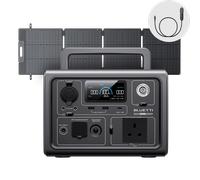 BLUETTI EB3A+SP120L - EB3A+PV120D | 600W 268Wh | 120W Solar Kit