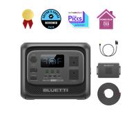BLUETTI Elite 300 Portable Power Station | 2,400 W 3,014.4 Wh - Elite 300+Charger 2 | 2,400W 3,014.4Wh | 1,200W Car + Solar Dual Charger
