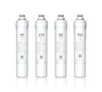 Bluevua RO100ROPOT 4-Pack Replacement Set - 1 PP, 1 CTO, 1 RO, and 1 PCF Filter