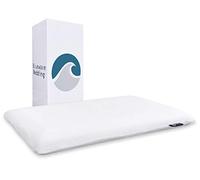 Bluewave Bedding Hyper Slim Gel Memory Foam Pillow for Stomach and Back Sleepers - Thin, Flat Design for Cervical Neck Alignment and Deeper Sleep (2.25-Inches Height, Standard Size)