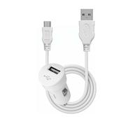 Blueway Mini 1A micro USB cigarette lighter charger, White