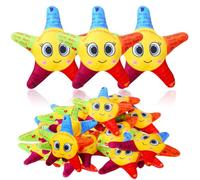 Blueweenly 12 Packs Christian Religious Gifts 5.1 Inch Prayer Starfish Stuffed Plush Faith-Based with 5 Ways to Pray Inspirational Plush for Sunday Church VBS Party Favors