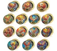 Blueweenly 14 Pcs Sobriety Coin Gifts Sobriety Chip AA Chips and Medallions 24hr Newcomer 1-11 Months Recovery Anniversary Token Alcoholics Anonymous Sober Gifts for Men & Women (Phoenix)